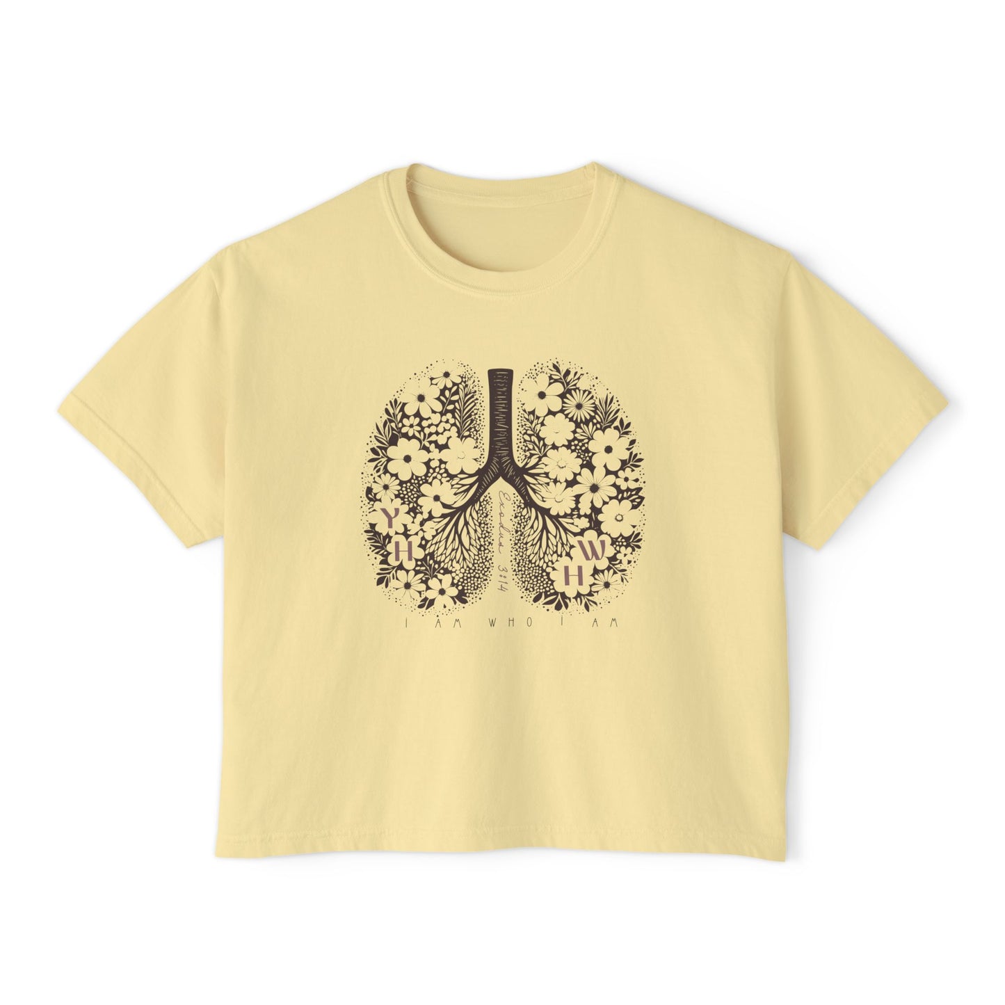 Inhale Exhale YHWH Boxy Crop Tee