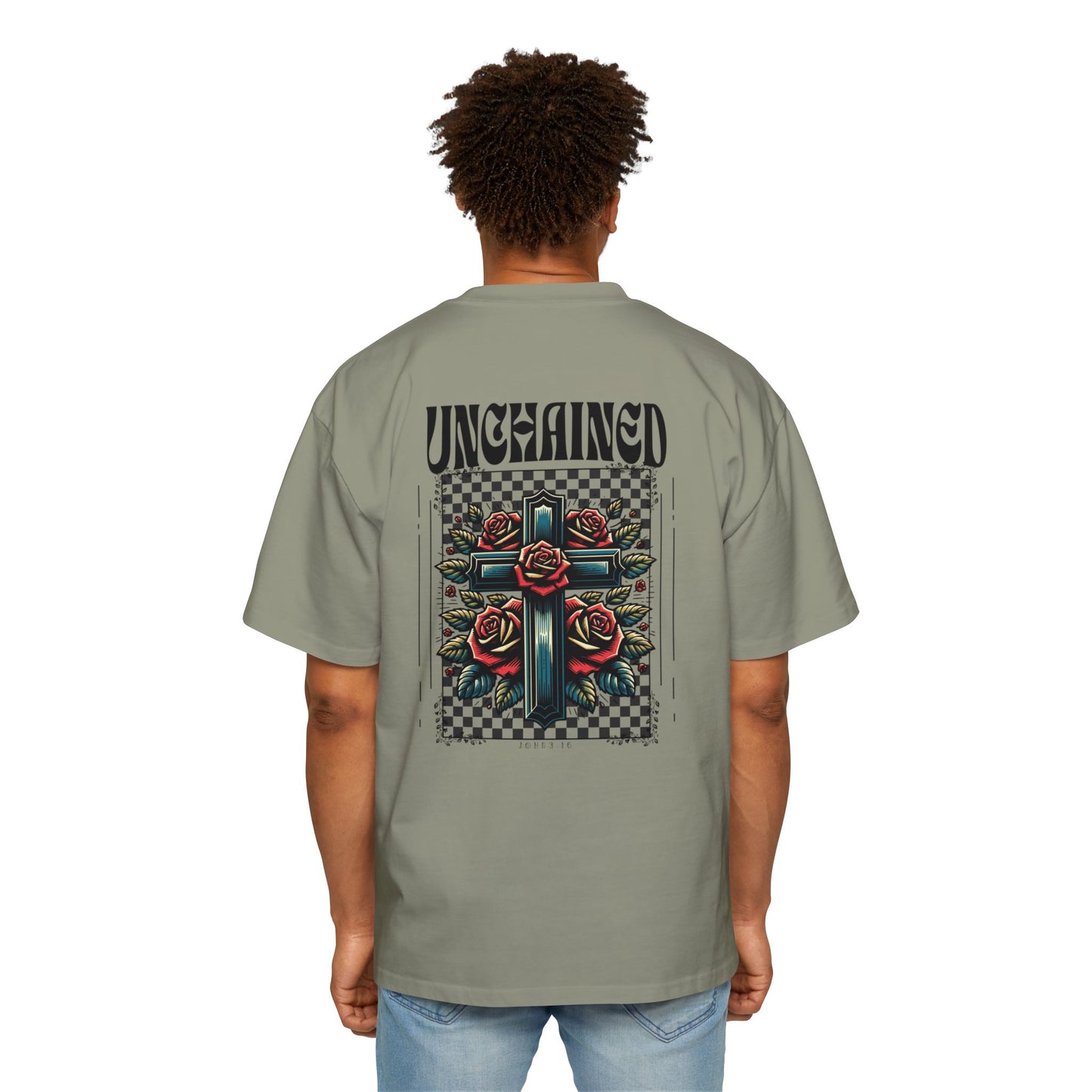 Unchained Black Lettering Oversized Heavy Tee