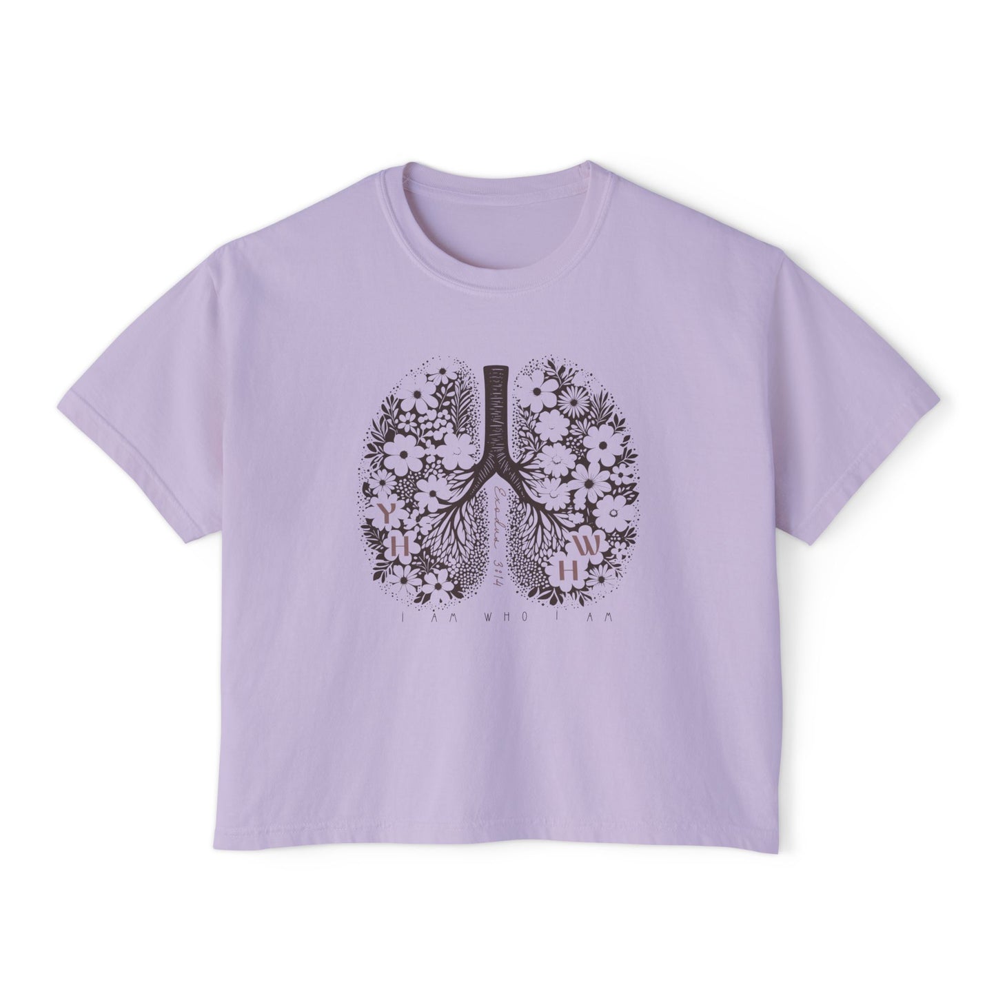 Inhale Exhale YHWH Boxy Crop Tee