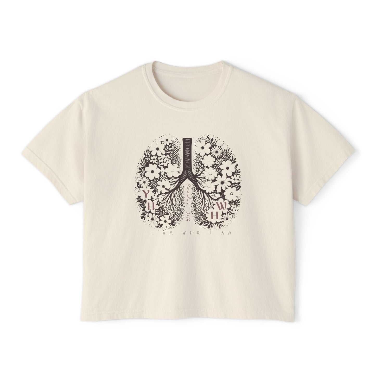 Inhale Exhale YHWH Boxy Crop Tee