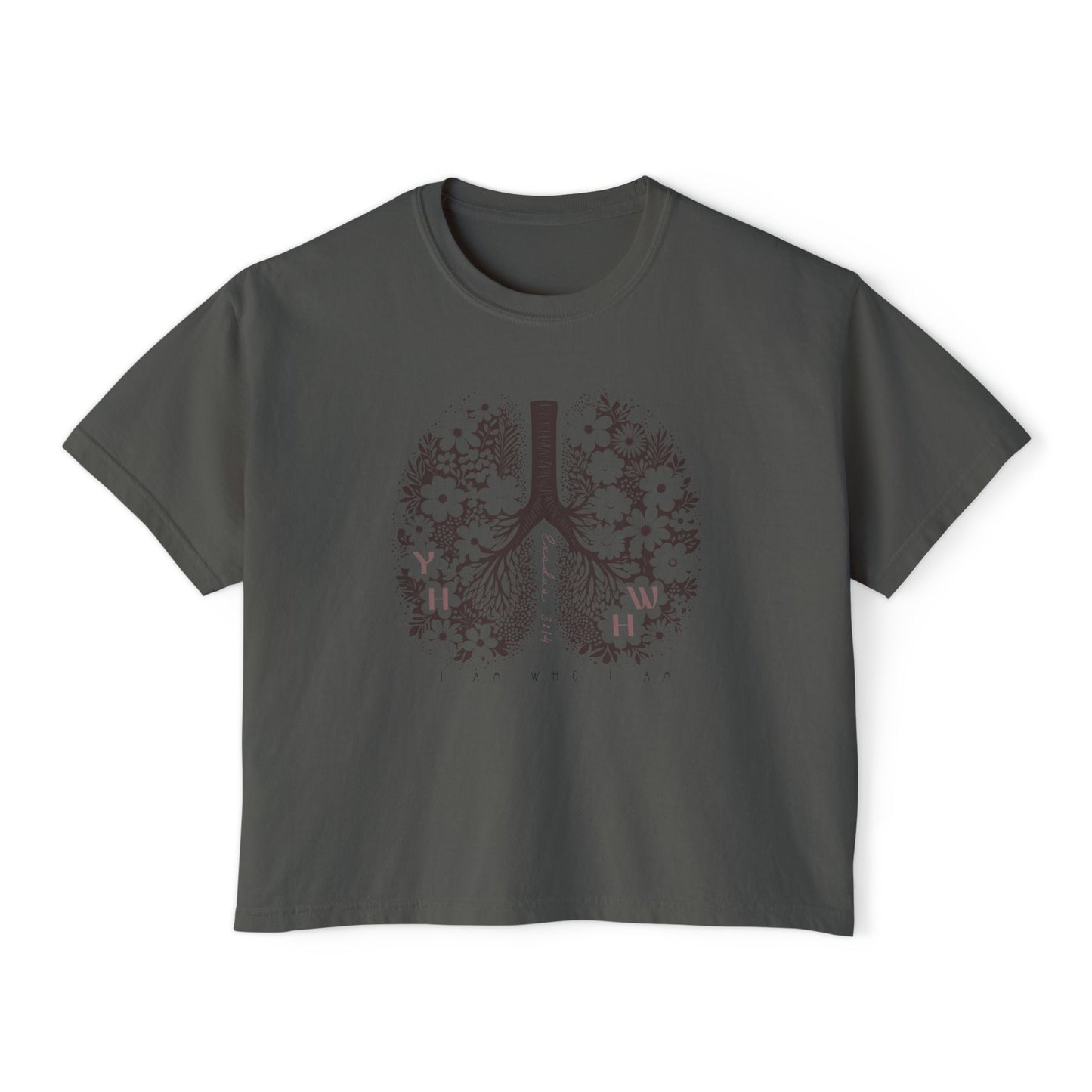 Inhale Exhale YHWH Boxy Crop Tee