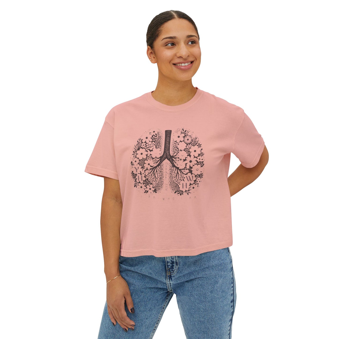 Inhale Exhale YHWH Boxy Crop Tee