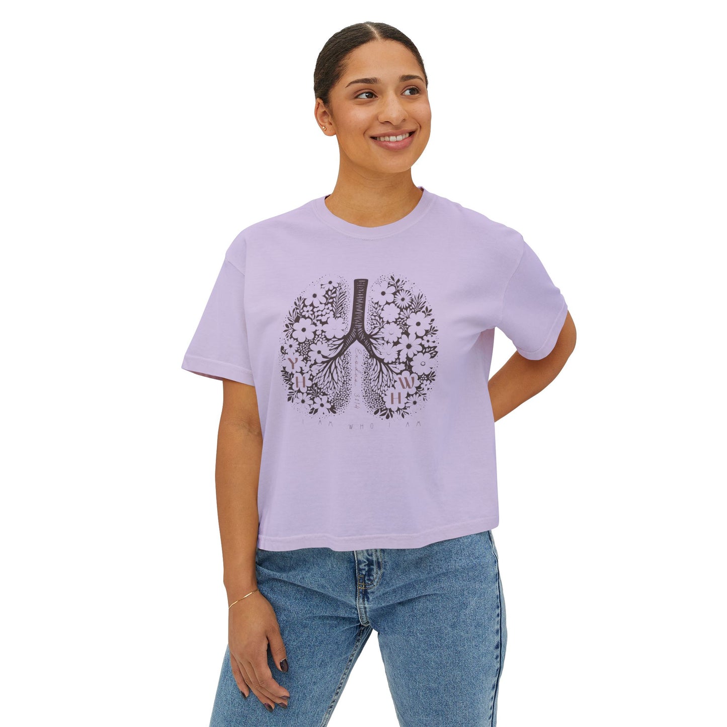 Inhale Exhale YHWH Boxy Crop Tee