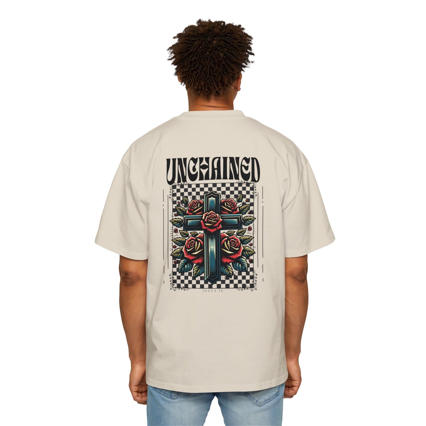 Unchained Black Lettering Oversized Heavy Tee