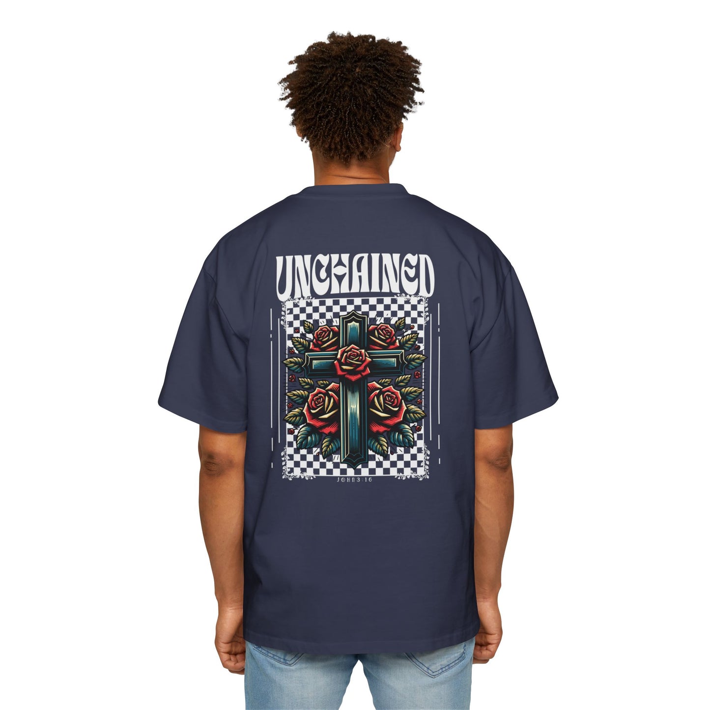 Unchained White Lettering Oversized Heavy Tee
