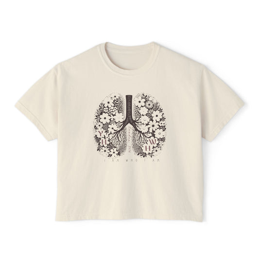 Inhale Exhale YHWH Boxy Crop Tee