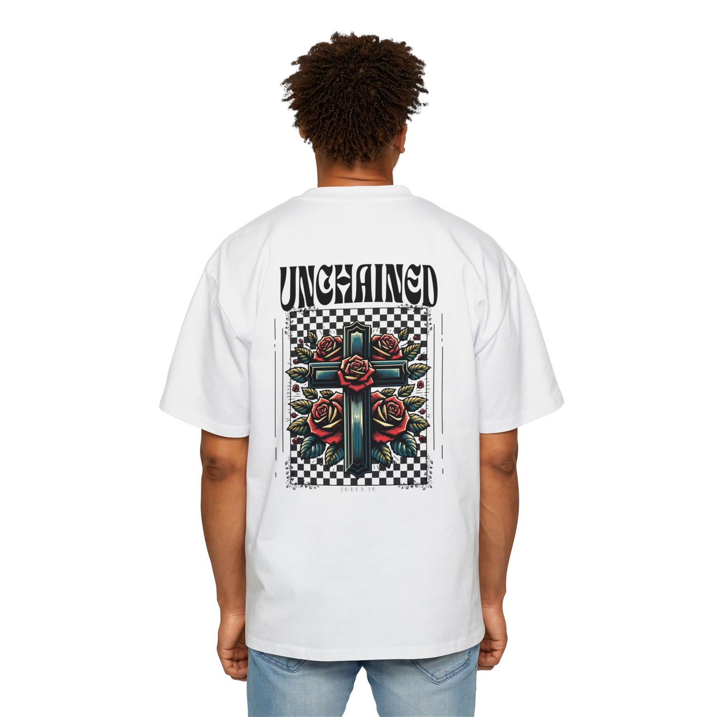 Unchained Black Lettering Oversized Heavy Tee
