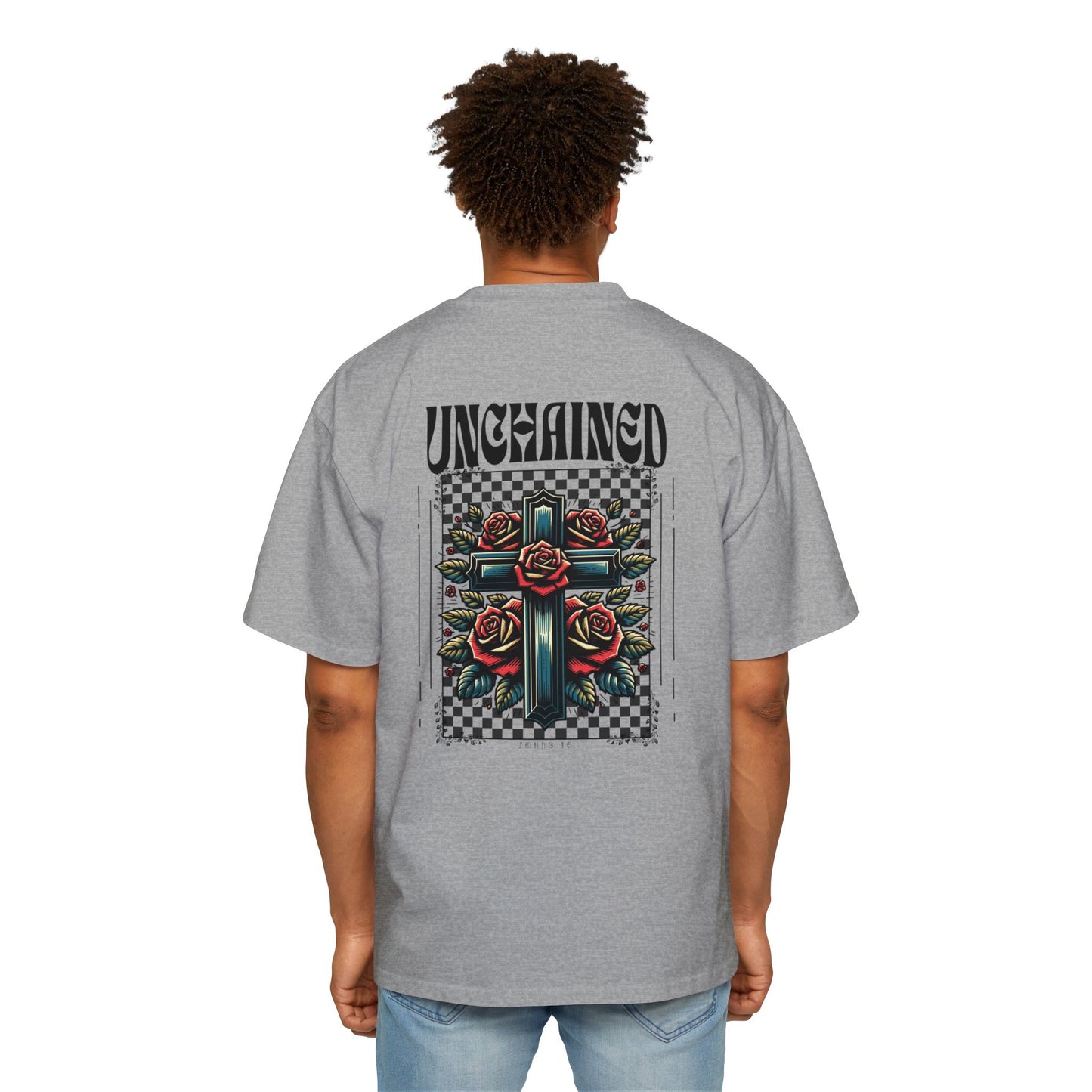 Unchained Black Lettering Oversized Heavy Tee