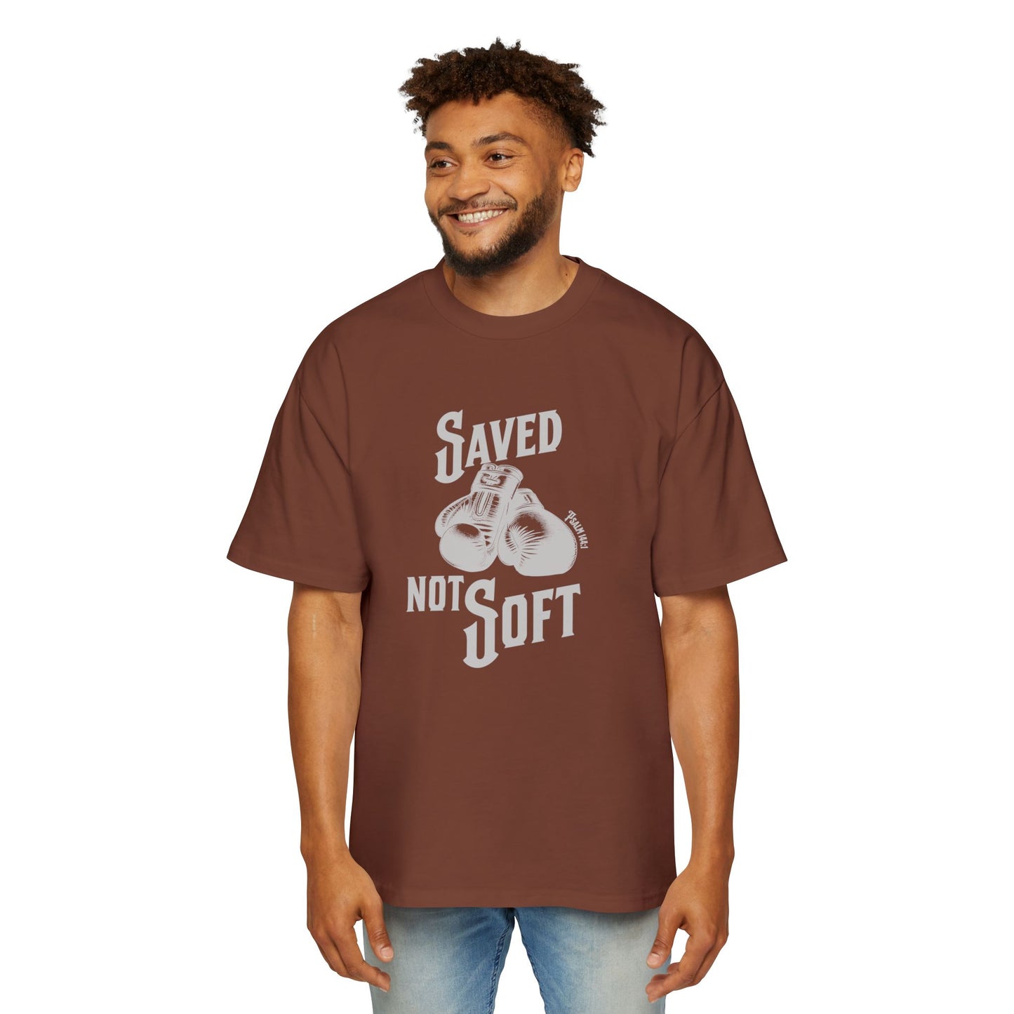 Saved Not Soft Men's Oversized Heavy Tee 2